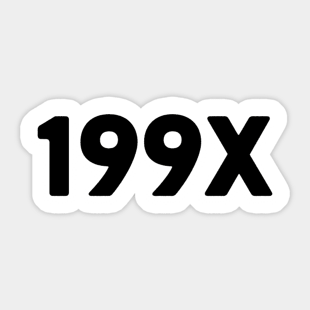 199X Sticker by slogantees